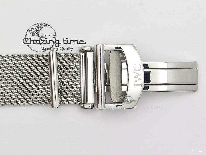 MIROTIME 0215 Portofino Chrono SS Black Dial on SS Mesh Bracelet A StreetReady 7399